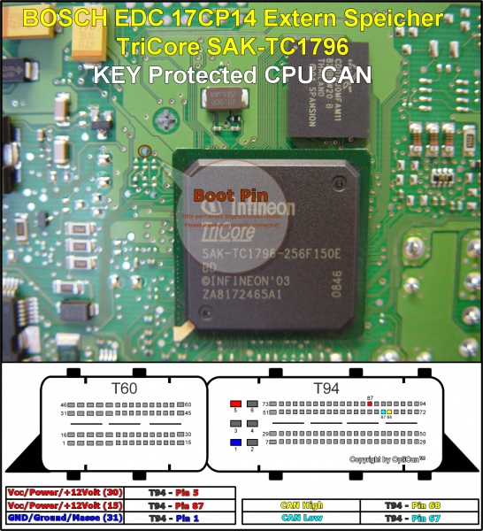 Bosch EDC 17CP14 (Seat) pinout diagram 1